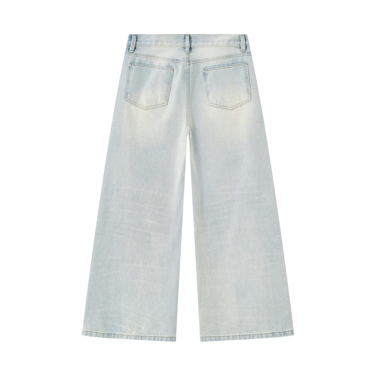 Men's Vintage Wash Wide Leg Denim Jeans (FOURMATION)