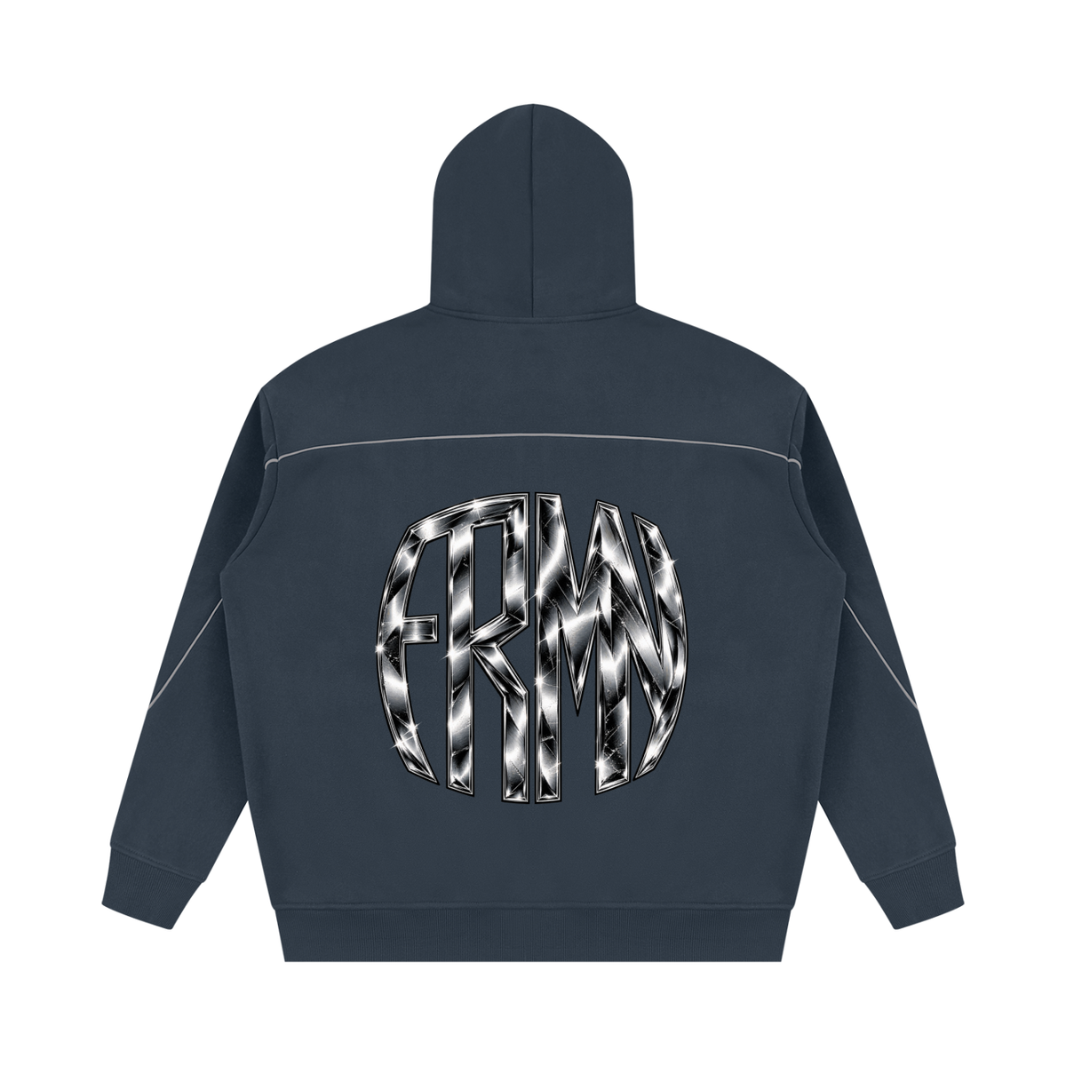 Unisex Oversized Piping Fleece Hoodie (FOURMATION X MULTIGRIDMASHUP)