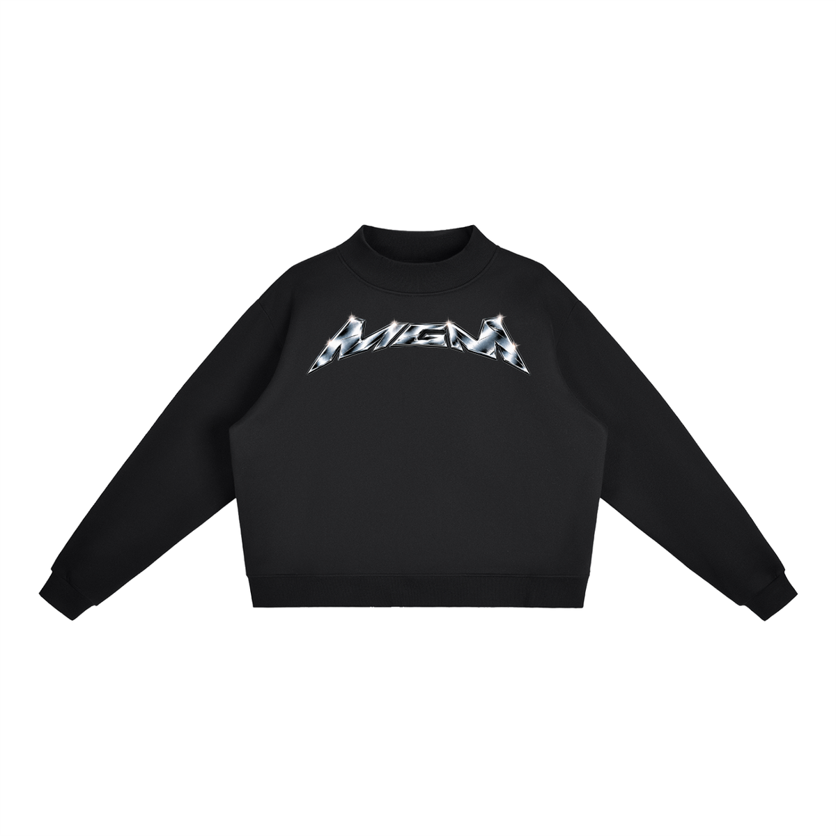 Essential Fleece Mock-Neck Crew Sweatshirt (FOURMATION X MULTIGRIDMASHUP)