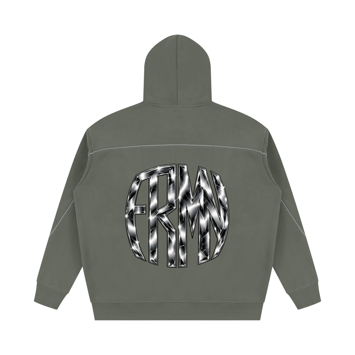 Unisex Oversized Piping Fleece Hoodie (FOURMATION X MULTIGRIDMASHUP)