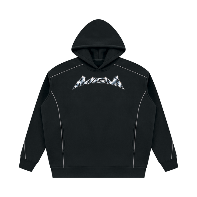 Unisex Oversized Piping Fleece Hoodie (FOURMATION X MULTIGRIDMASHUP)