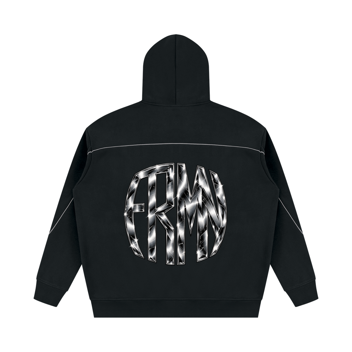 Unisex Oversized Piping Fleece Hoodie (FOURMATION X MULTIGRIDMASHUP)