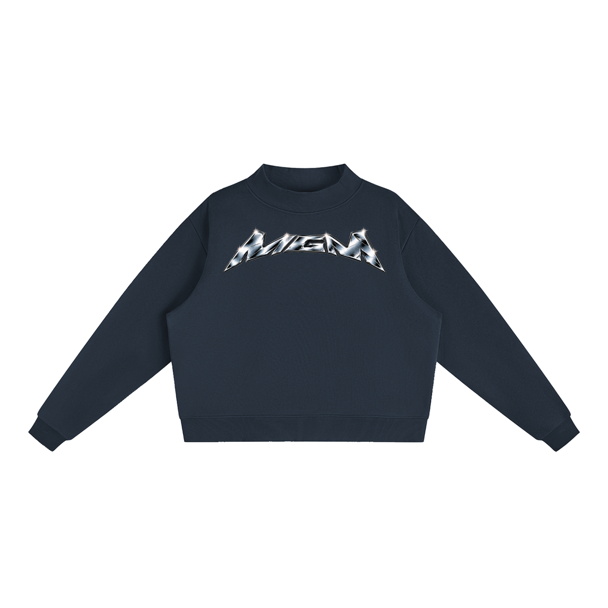 Essential Fleece Mock-Neck Crew Sweatshirt (FOURMATION X MULTIGRIDMASHUP)