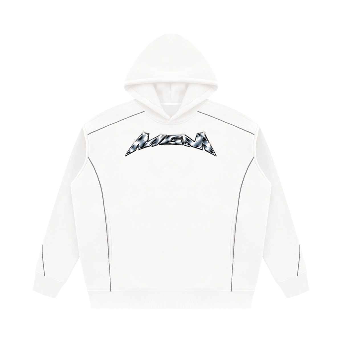 Unisex Oversized Piping Fleece Hoodie (FOURMATION X MULTIGRIDMASHUP)