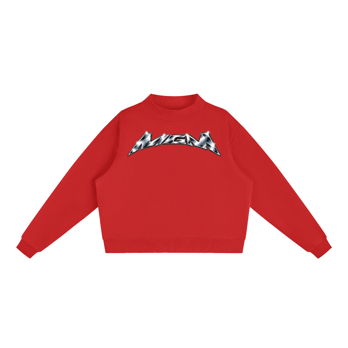 Essential Fleece Mock-Neck Crew Sweatshirt (FOURMATION X MULTIGRIDMASHUP)