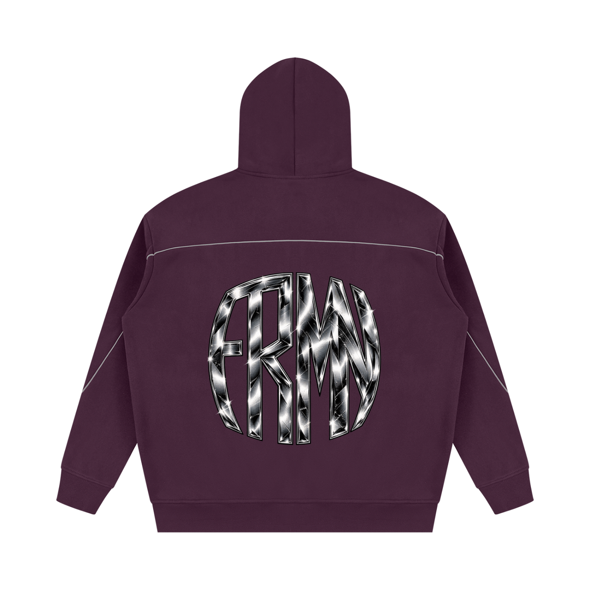 Unisex Oversized Piping Fleece Hoodie (FOURMATION X MULTIGRIDMASHUP)