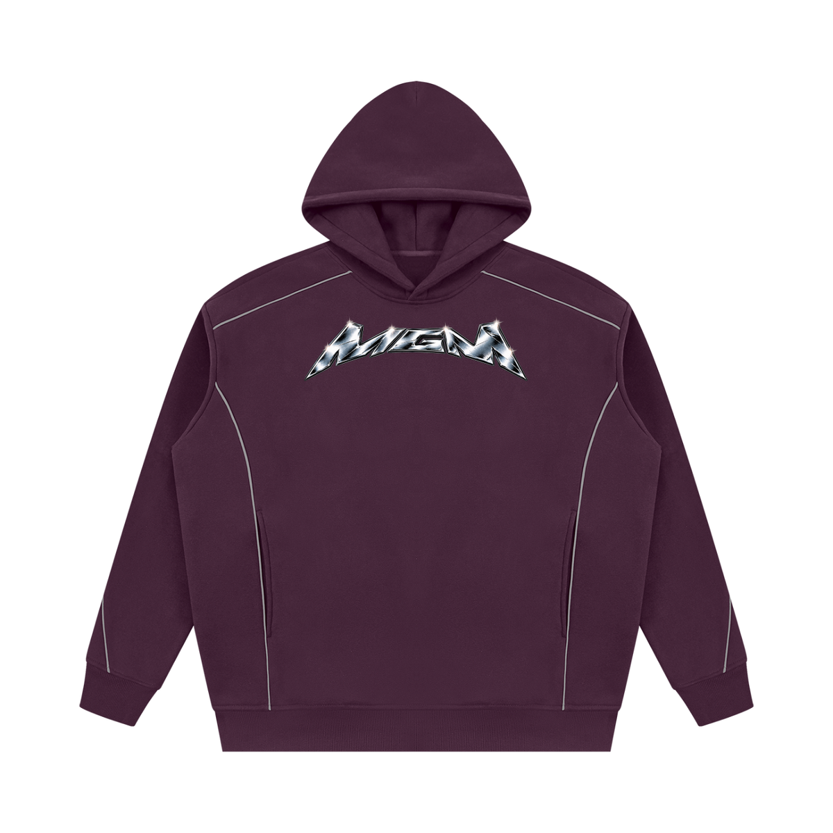 Unisex Oversized Piping Fleece Hoodie (FOURMATION X MULTIGRIDMASHUP)