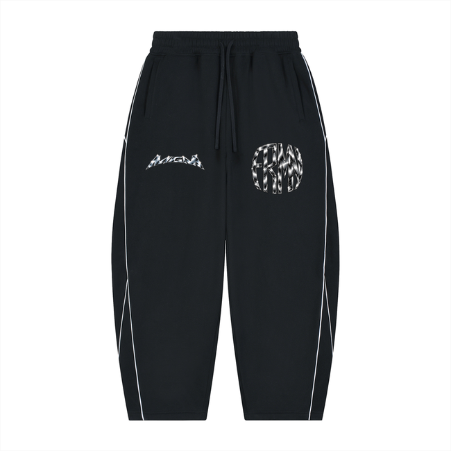 Unisex Piping Fleece Barrel Leg Sweatpants (FOURMATION X MULTIGRIDMASHUP)