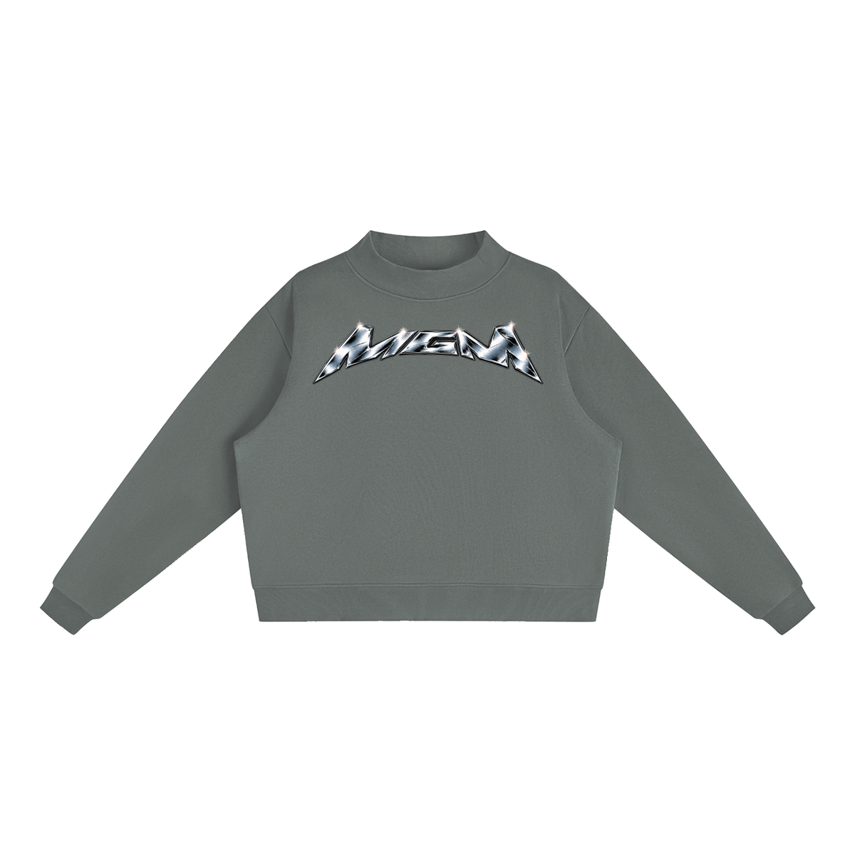 Essential Fleece Mock-Neck Crew Sweatshirt (FOURMATION X MULTIGRIDMASHUP)
