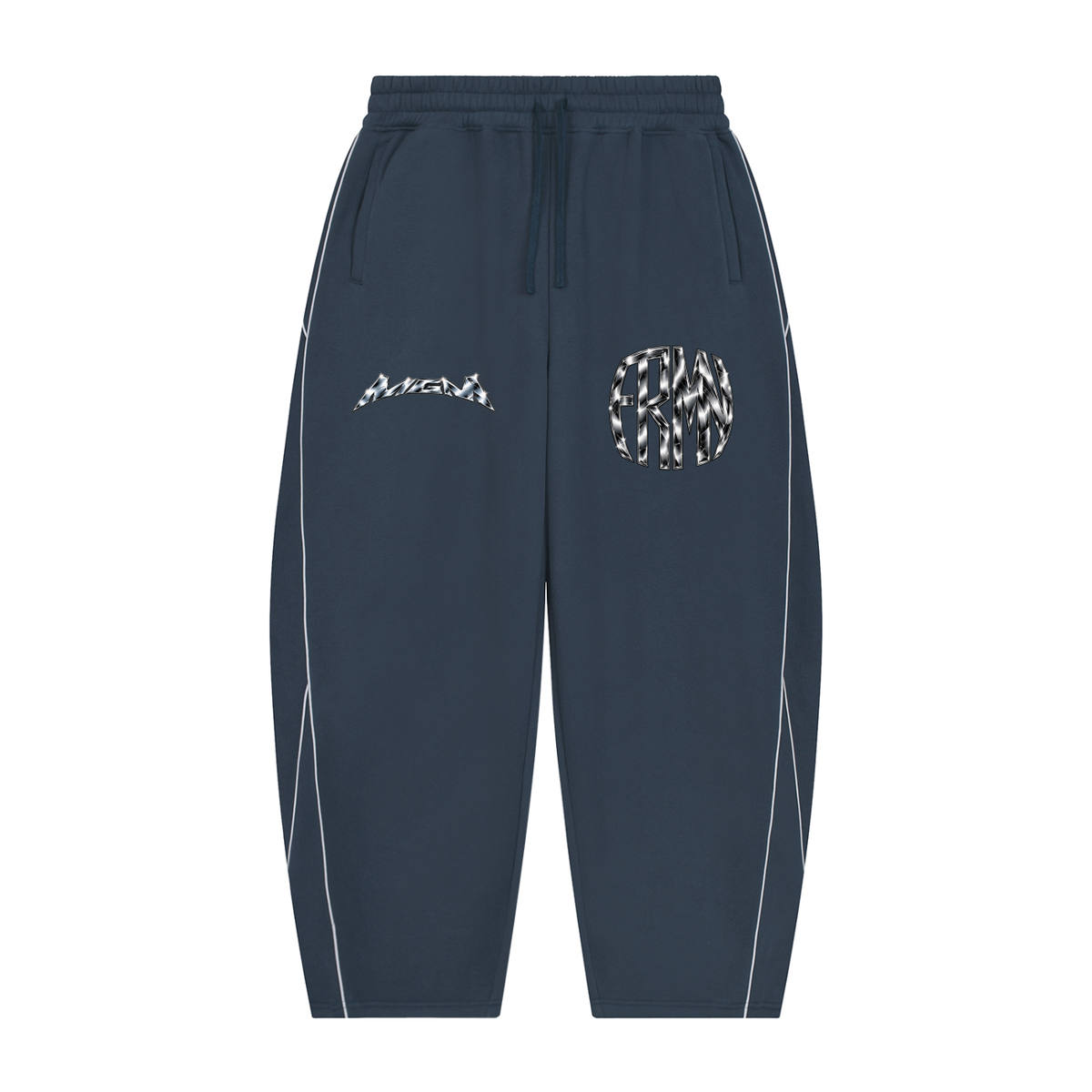 Unisex Piping Fleece Barrel Leg Sweatpants (FOURMATION X MULTIGRIDMASHUP)