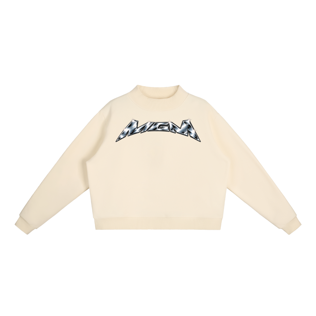 Essential Fleece Mock-Neck Crew Sweatshirt (FOURMATION X MULTIGRIDMASHUP)